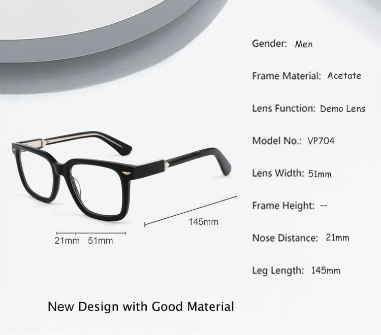 VP704 Quality High-end Acetate Frames  Eyeglasses for Men Wholesale Optical Frames Custom Eyewear Glasses Frames