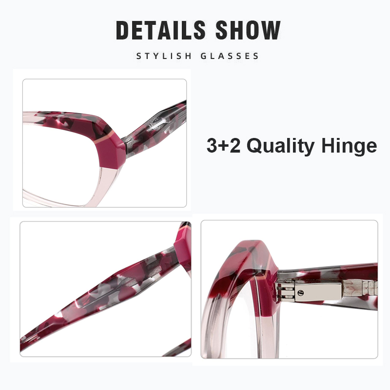 YG21163 New Lamination Fashion Women Acetate Frames Unisex Eyeglasses Wholesale Optical Frames Custom Eyewear