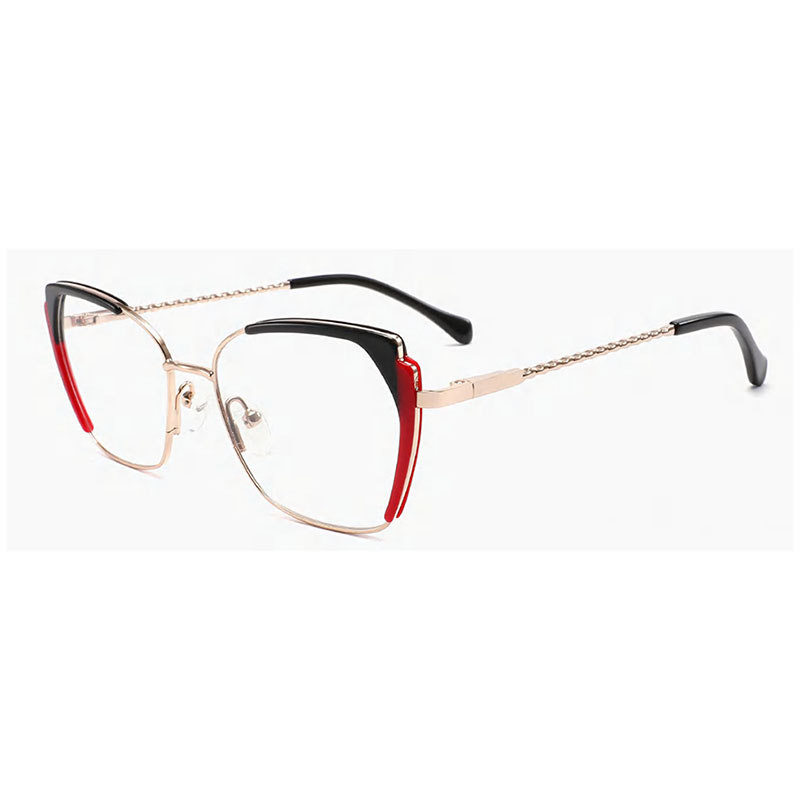 EM2056 Lamination Fashion Women Acetate mix Metal Glasses Women Eyeglasses Wholesale Custom Logo  Eyewear Optical Frames