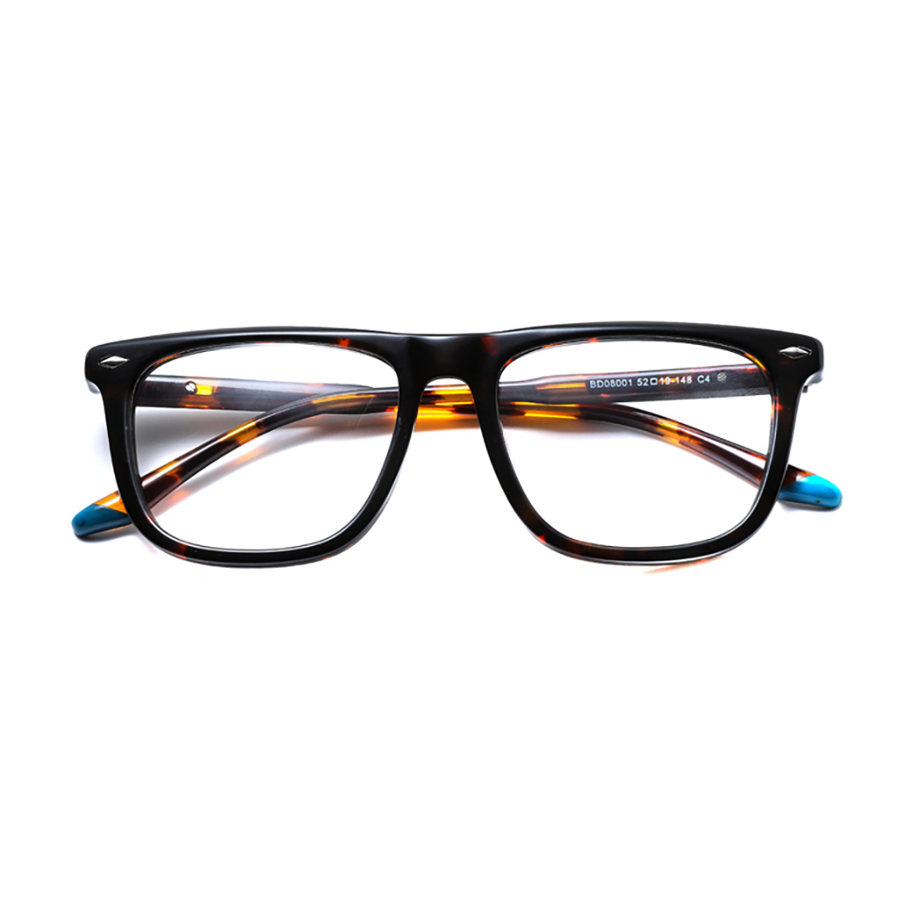 BD08001 laminate square  acetate eyeglasses 