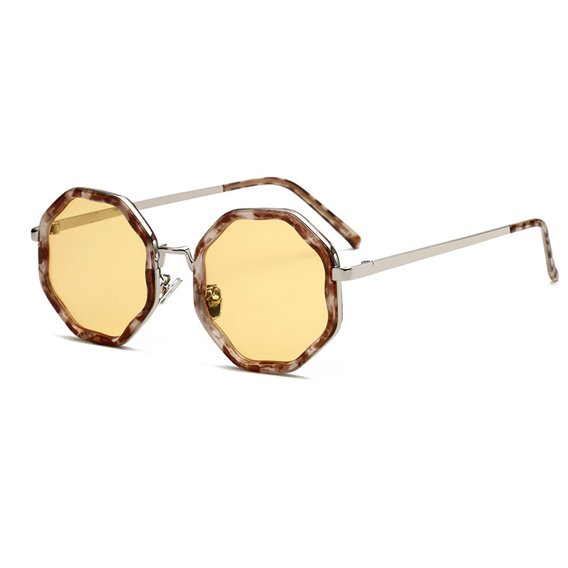 S8864 Hot sale polygon frame metal sunglasses