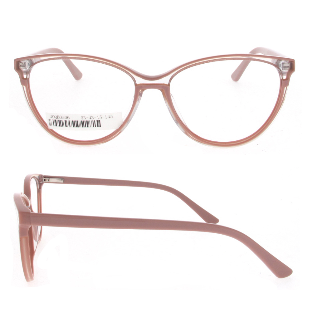 QB0506 Cat Eye Clear Acetate Women Eyeglasses Frames