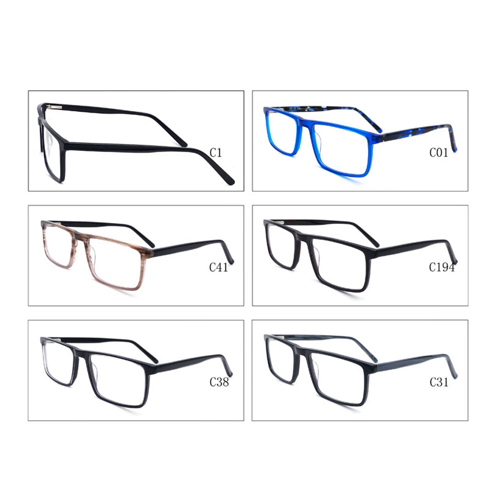 TR Material Superthin Square Acetate Optical Glasses