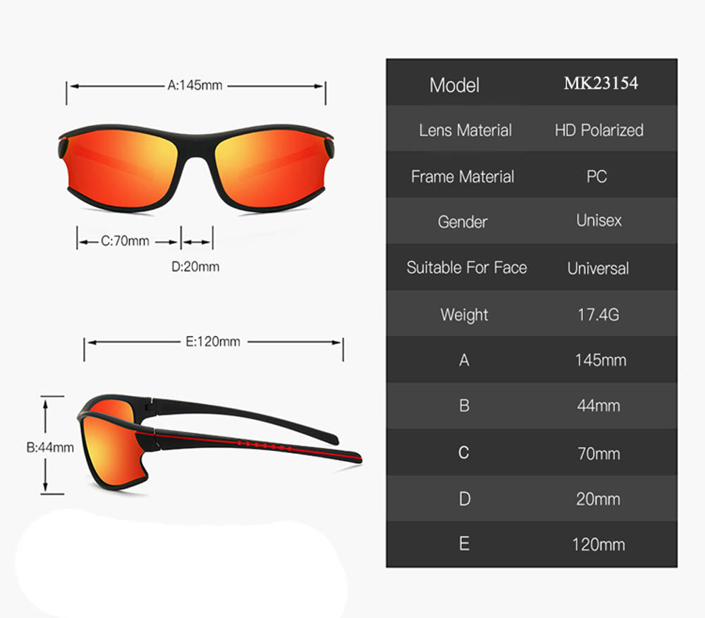 MK23154 TR90 Sports Sunglasses