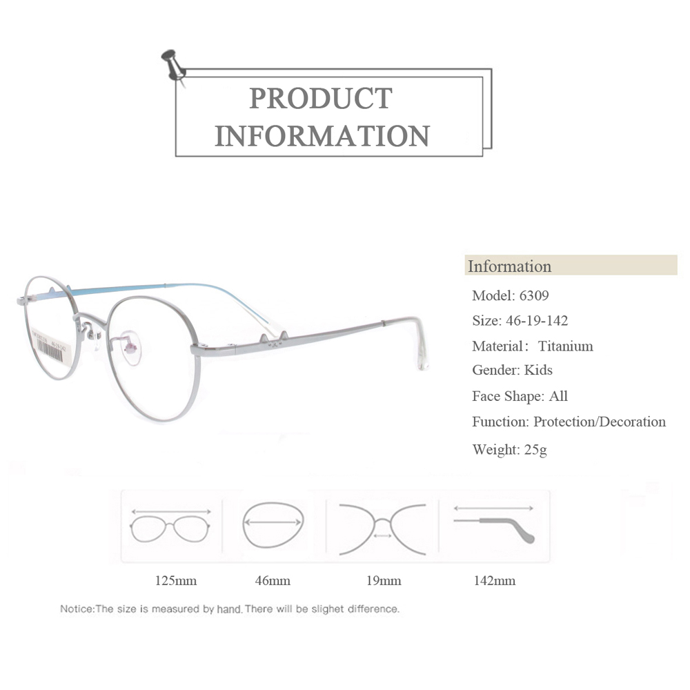 TWF20801336 High End Kids Titanium Customized Optical Glasses Frames Factory Made
