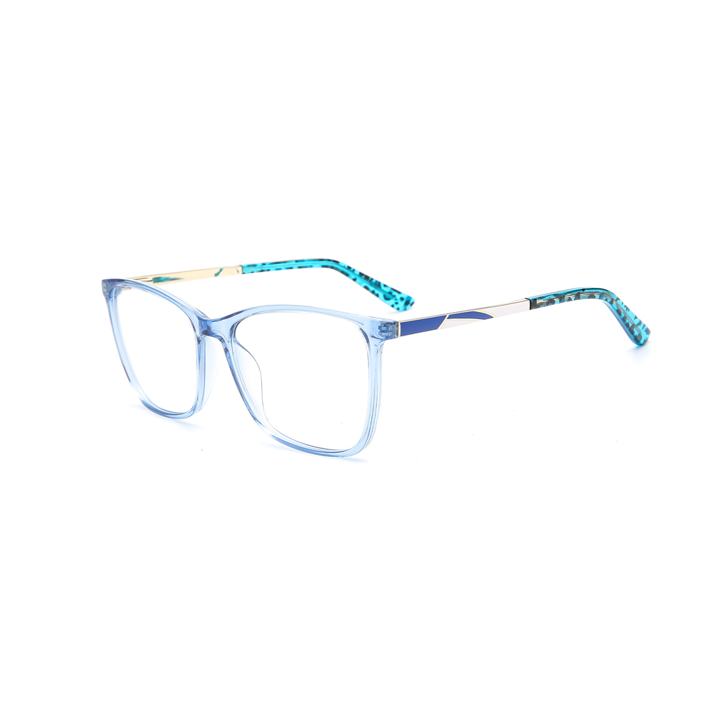 9102 TR90 Square Frame with  Coloured Drawing or Pattern Temple Glasses