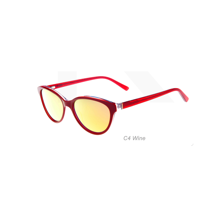 17077S Acetate Cat Eye Dazzles Color Fashion Trend Sunglasses for Women