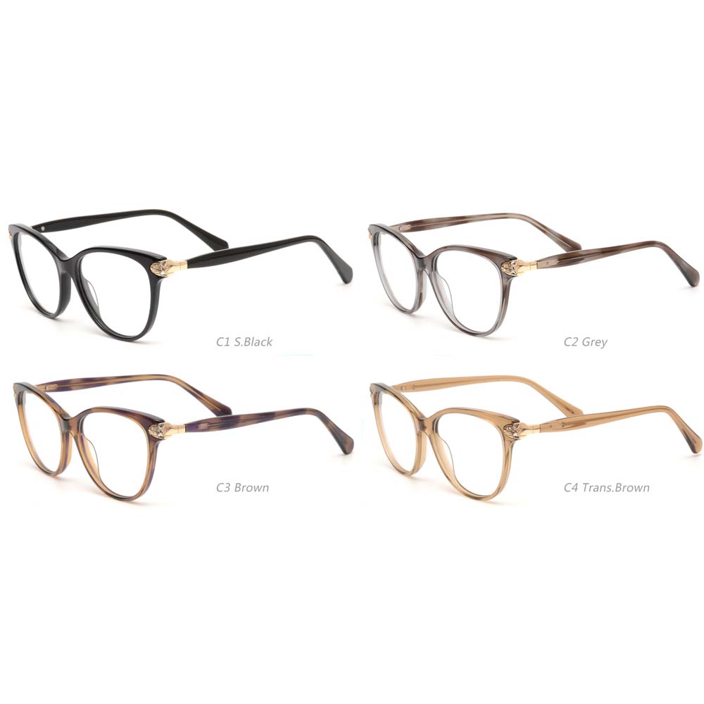 High End Acetate With Metal Decoration Eyewear Glasses