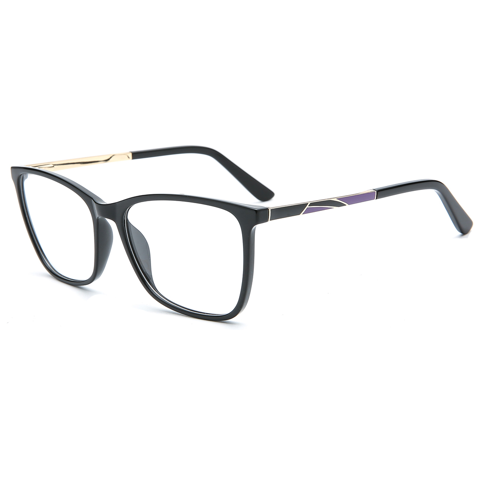 9102 Transparent Square TR90 Optical Glasses Frames With Color Painting Temple
