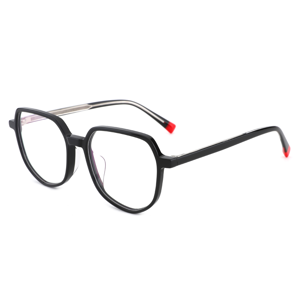 YC-15029 Multilateral Transparent Laminated Acetate Women Optical Frames Glasses