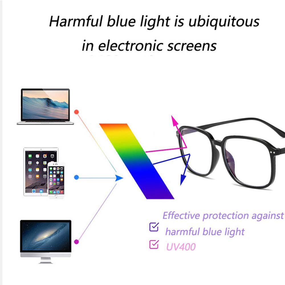 TR Soft Big Square Anti BLue Light Optical Frames