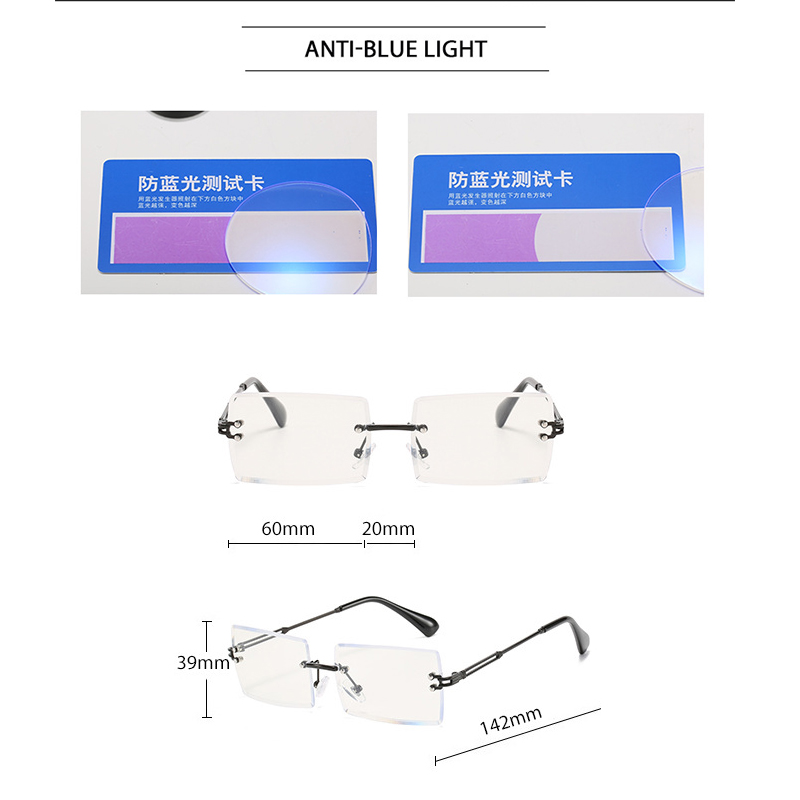 Metal Anti Blue Eye glasses