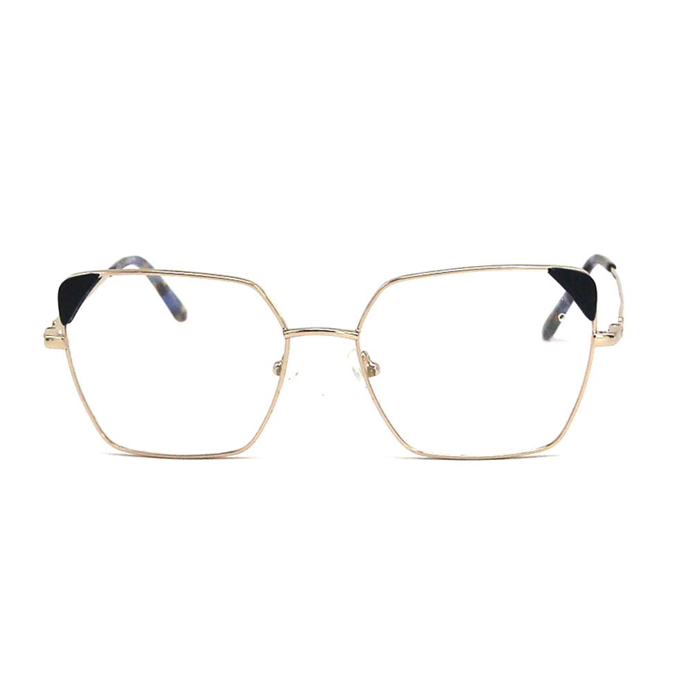  A-976 Newest Irregular Metal With Acetate Optical Frame Glasses Irregular Eyeglasses 
