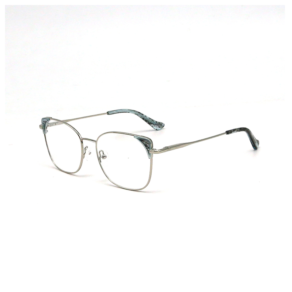  T200403 Oversize Square Metal Optical Glasses Eyeglasses Frames For Women 2021