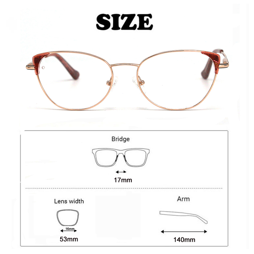 T200105 Cat Eye Metal Eyeglasses Optical Glasses Newest For Women 2021 