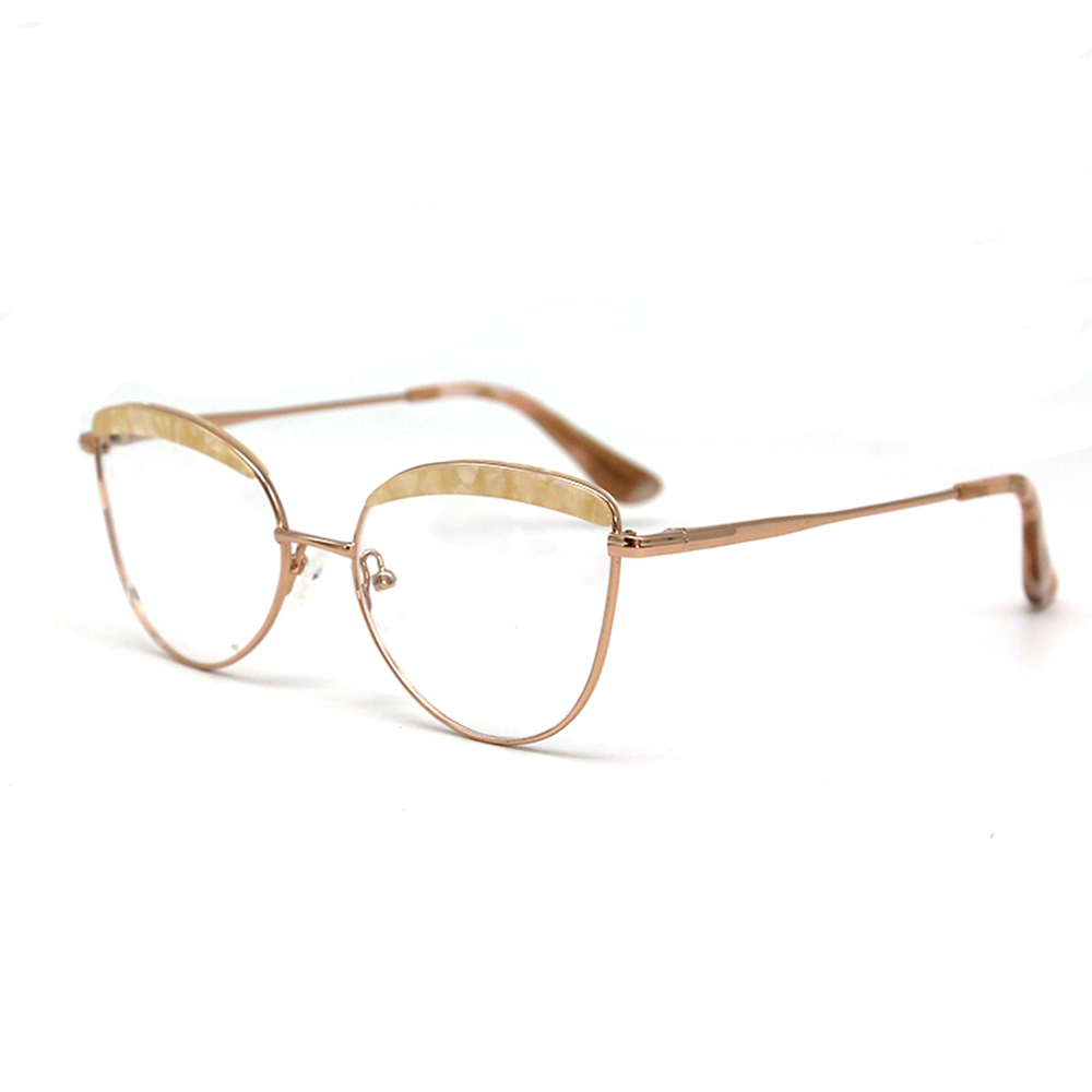  19409 Newest Oversize Metal Cat Eye Optical Glasses Eyeglasses For Women 2021