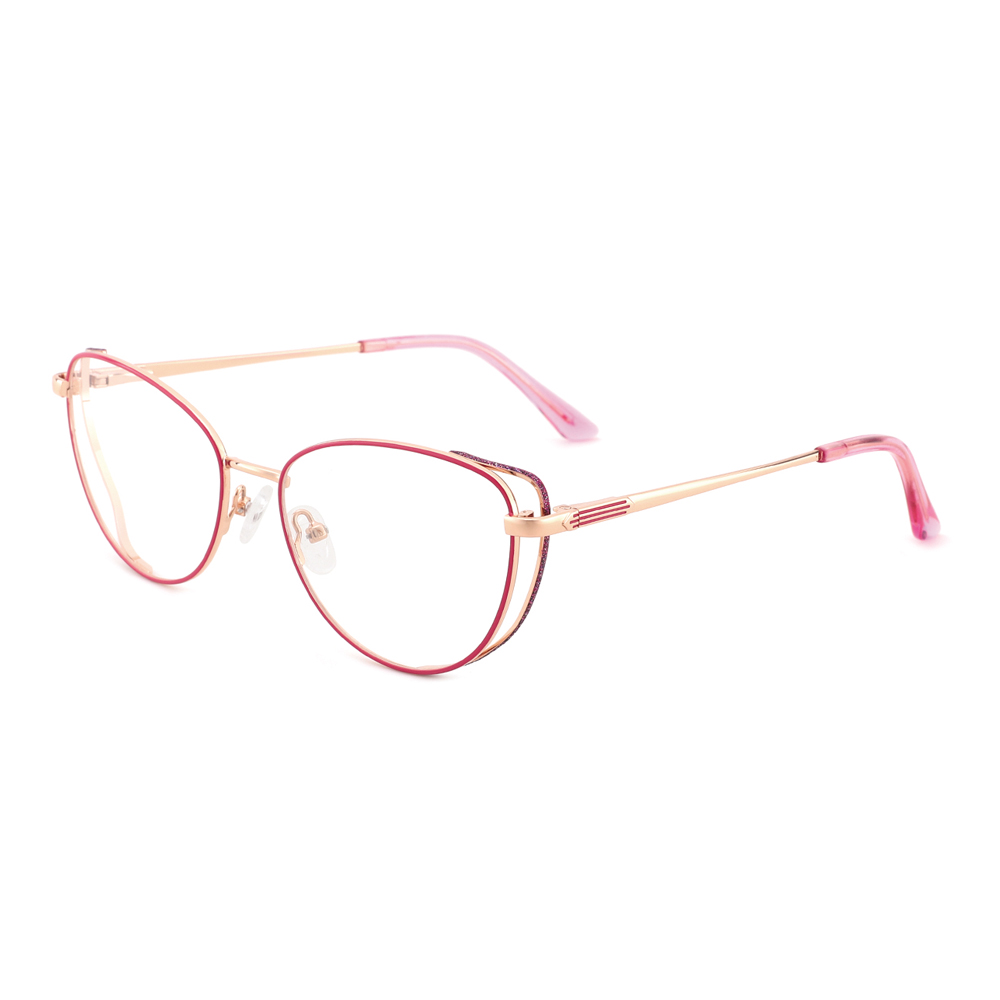 YC-23113 Punk Style Cat Eye China Factory Metal Optical Spectacle Glasses Frames