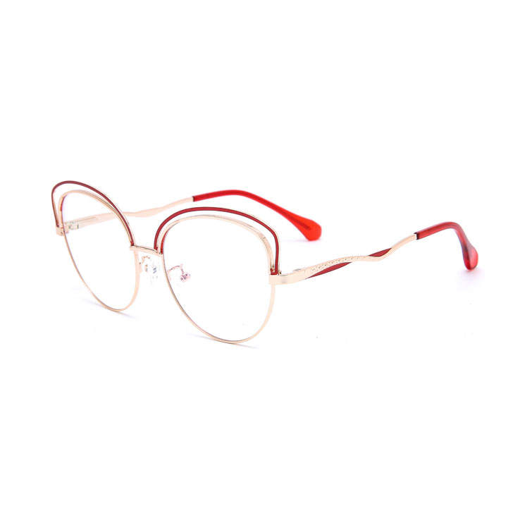 Cat Eye Frame New Fashion Style Curved Temple Optical Glasses