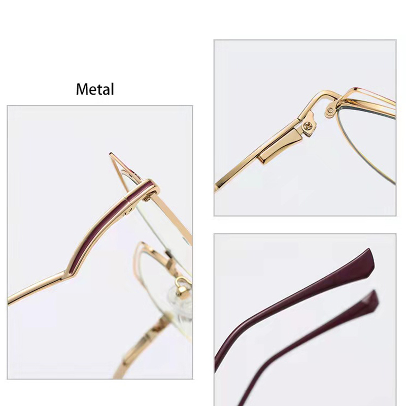  WH503 Metal Cat Eye Trendy Anti Blue Light Blocking Computer Optical Glases 2021