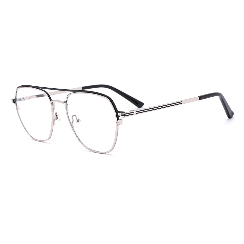 0069 Classical Square Men Metal Optical Eyeglasses Frames With Double Bridge
