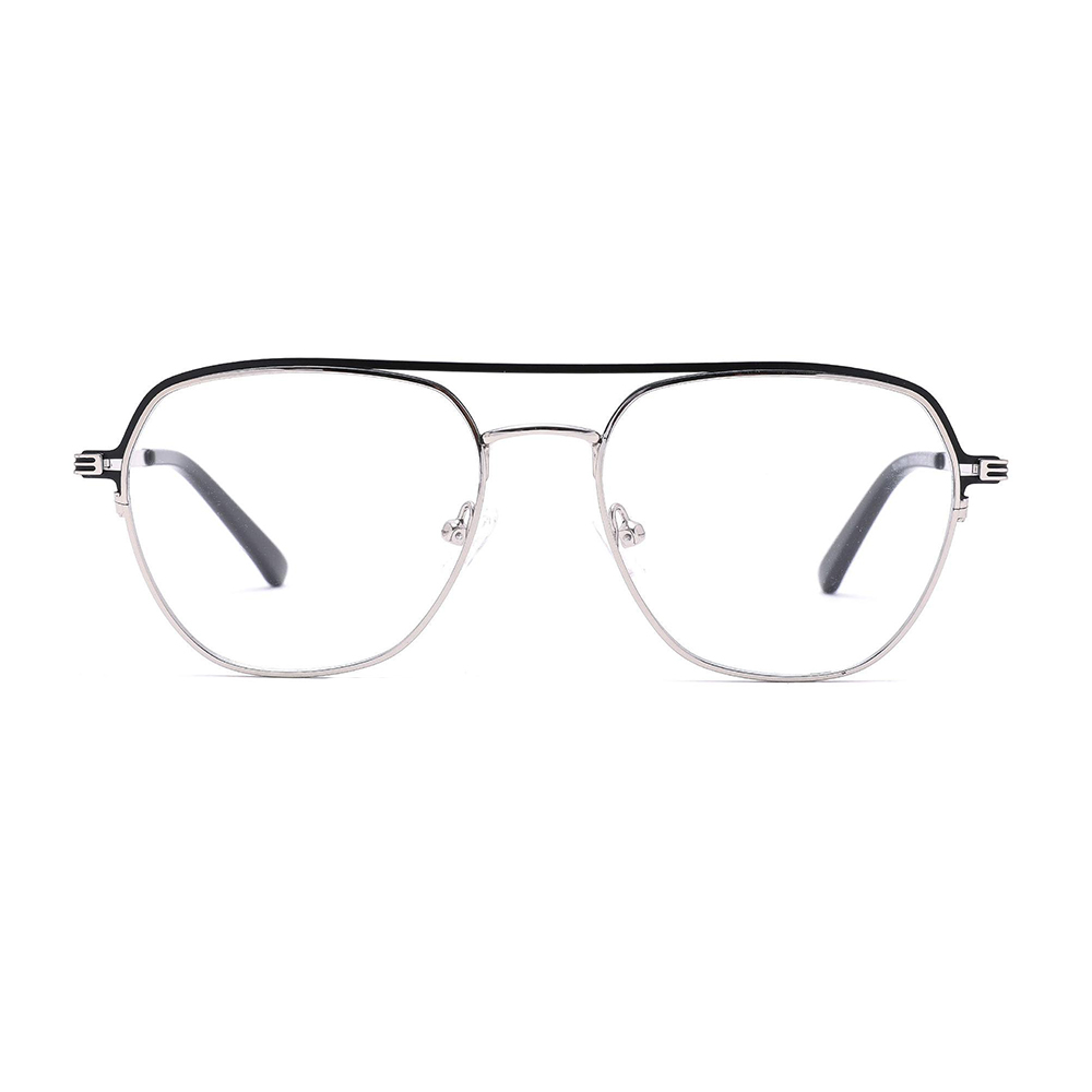 0069 Classical Square Men Metal Optical Eyeglasses Frames With Double Bridge
