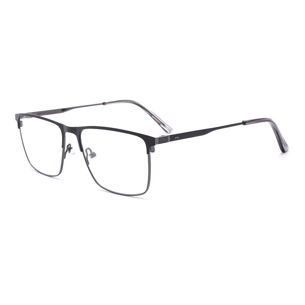 0091 2022 Trendy Design Men's Square Metal Optical Frames Glasses Wholesale