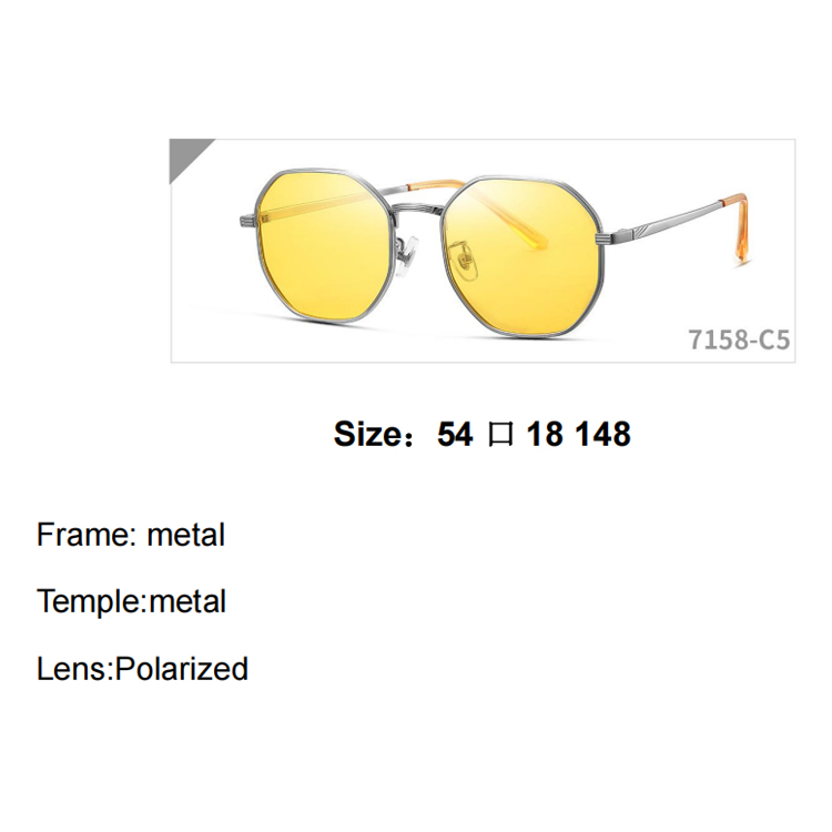 Retro High Quality Polarized Sunglasses Driving Fishing Large Frame Metal Glasses 2022