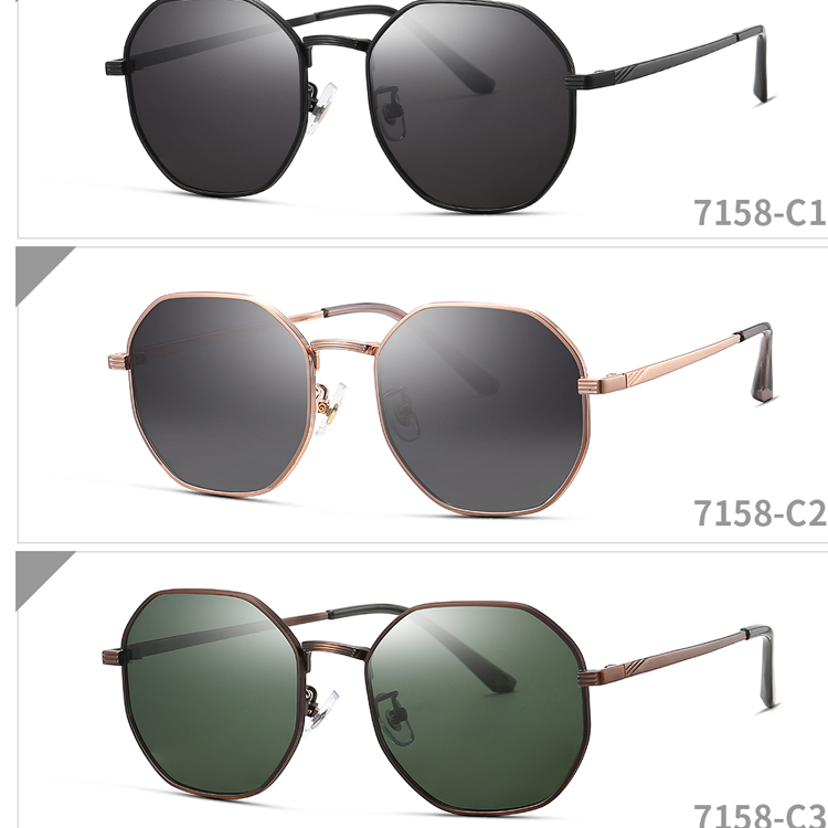 Retro High Quality Polarized Sunglasses Driving Fishing Large Frame Metal Glasses 2022