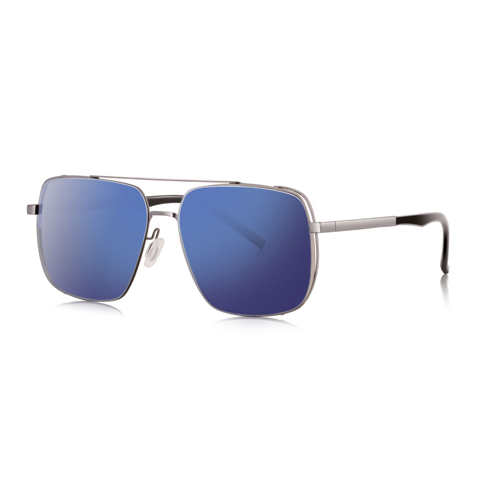 2022 Optical Wholesale Trendy Luxury Aviation Double Bridge Polarized UV400 Metal Sunglasses for Men