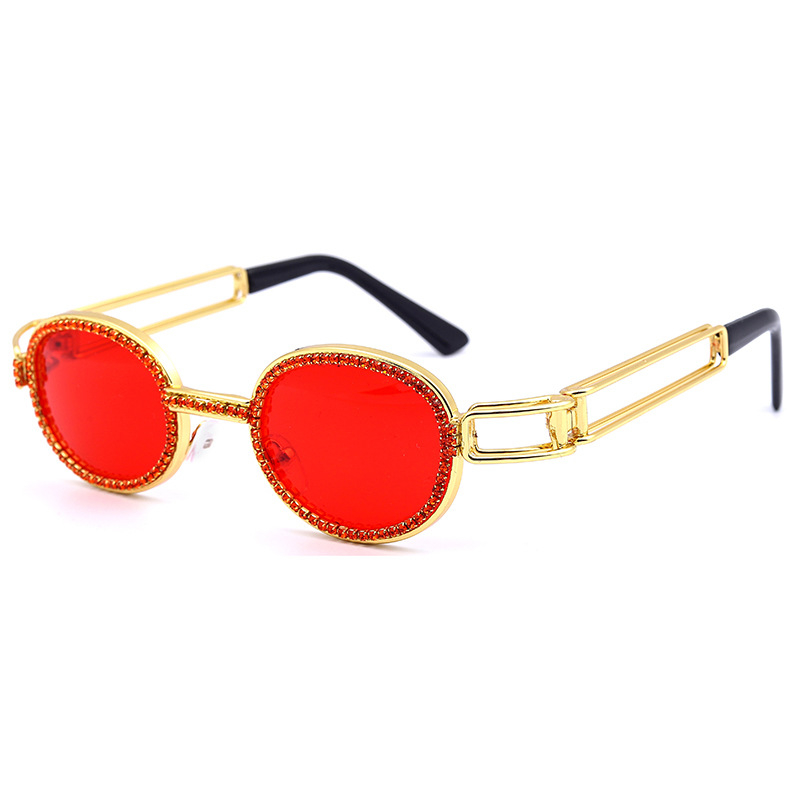 Vintage Metal Oval Polarized Sunglasses 81176