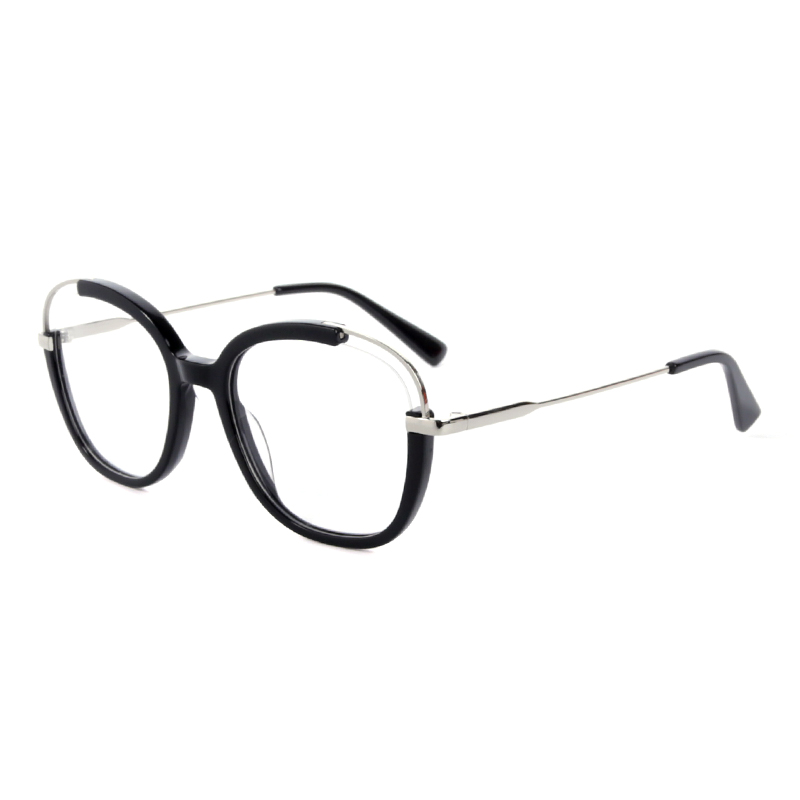 MB1056 Acetate Metal Combination Women Creative Optical Frames Glasses