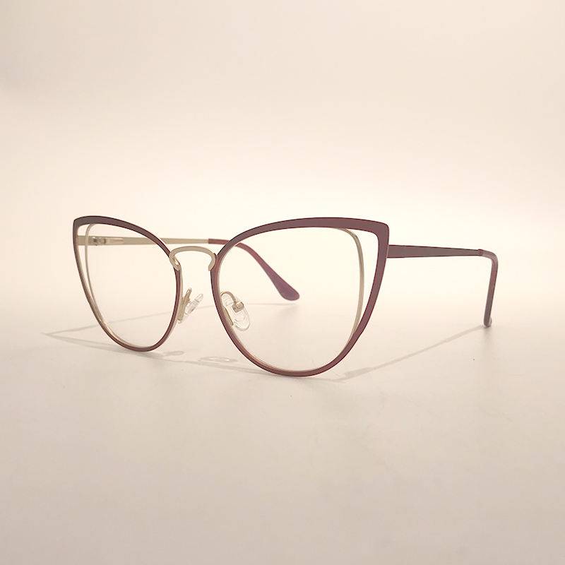 Fashion Metal Cat Eye Optical Glasses Frames Women