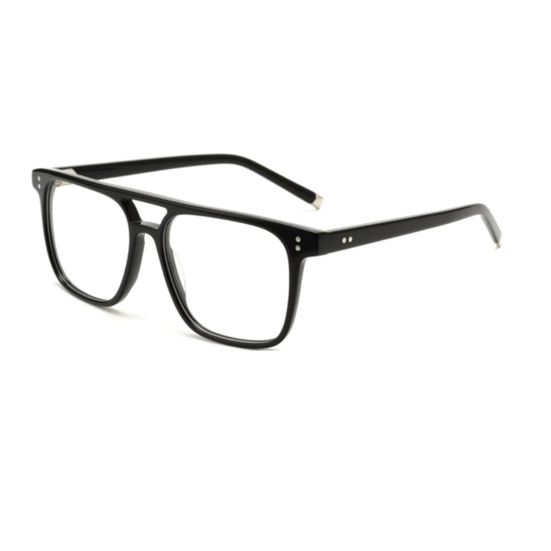 High Quality Big Square Clear Lens Optical Glasses Frame For Men Thick Acetate Eyeglasses