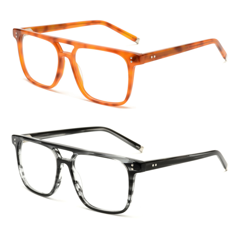 High Quality Big Square Clear Lens Optical Glasses Frame For Men Thick Acetate Eyeglasses