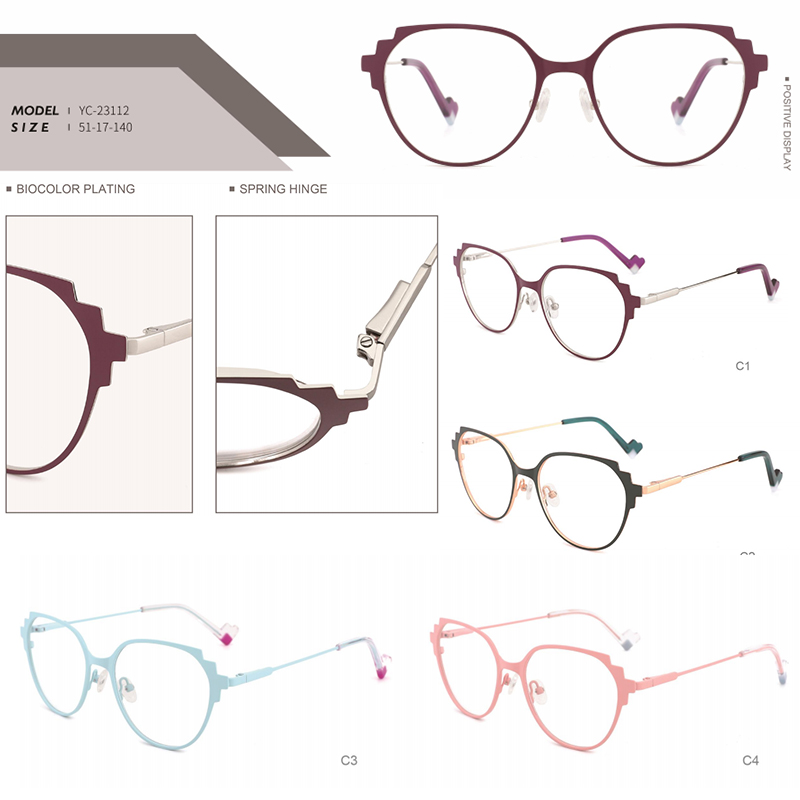 YC-23112 Special Design Luxury Metal Optical Glasses 