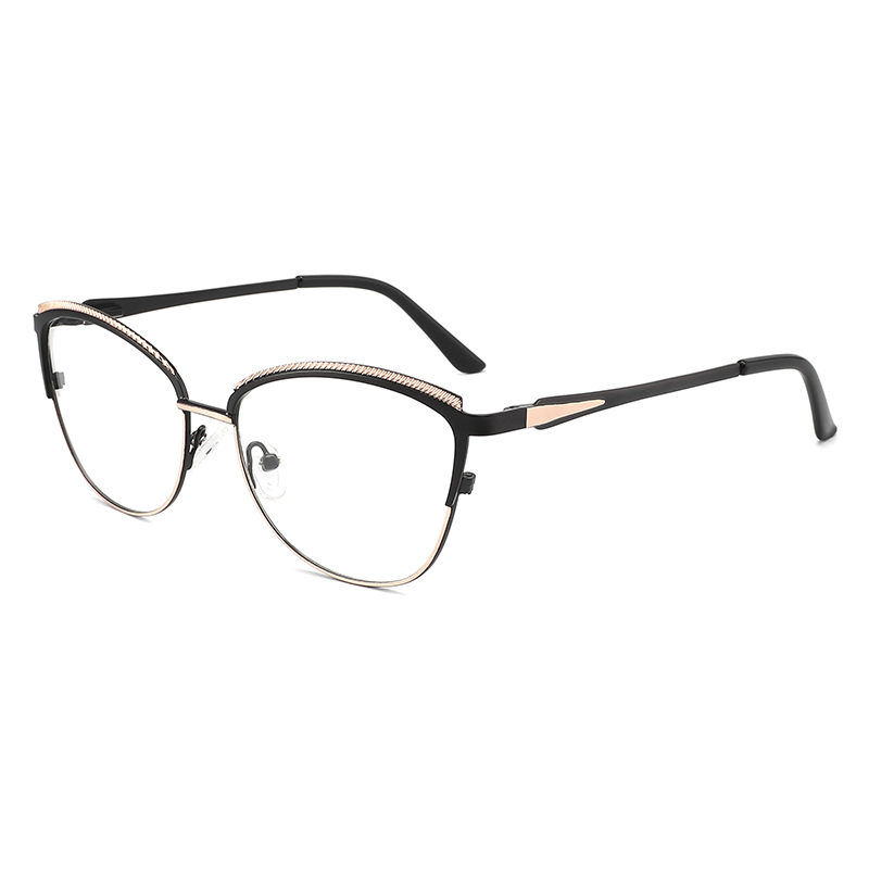 NSV6909 Luxury Special Design Cat Eye Metal Optical Glasses 