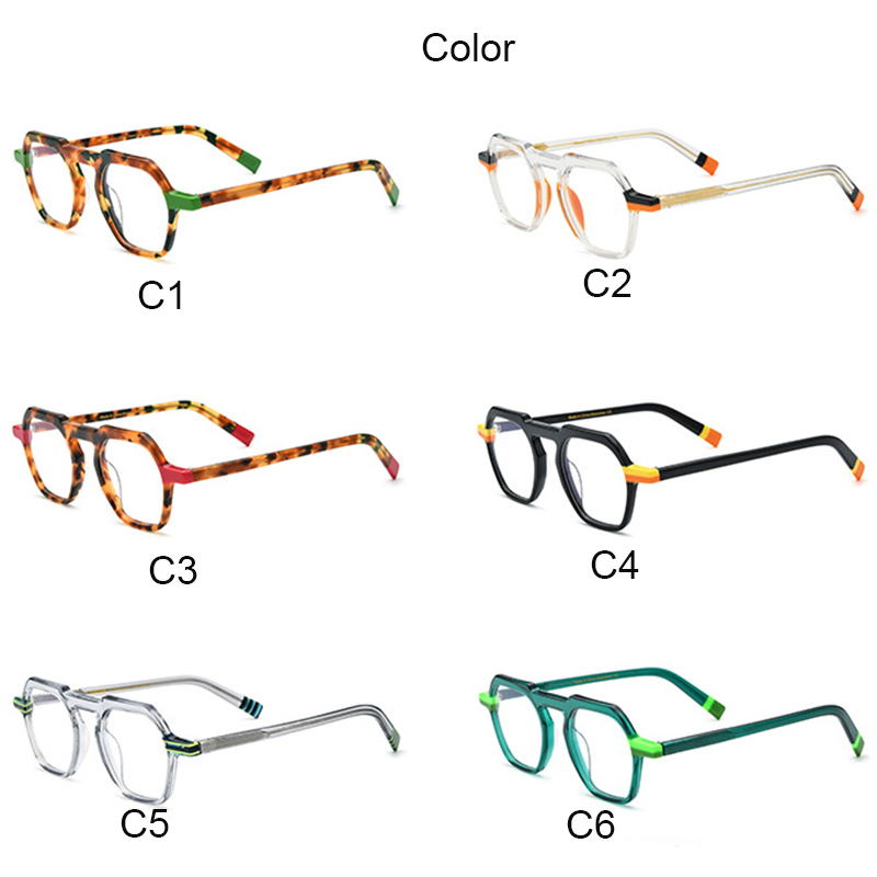 19221 Customized Luxury Designer Eyeglasses Acetate Optical Glasses 