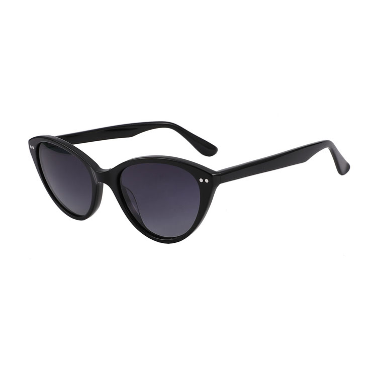 Acetate Cat Eye Sunglasses Women Leopard Brand Designer Polarized Lens Glasses