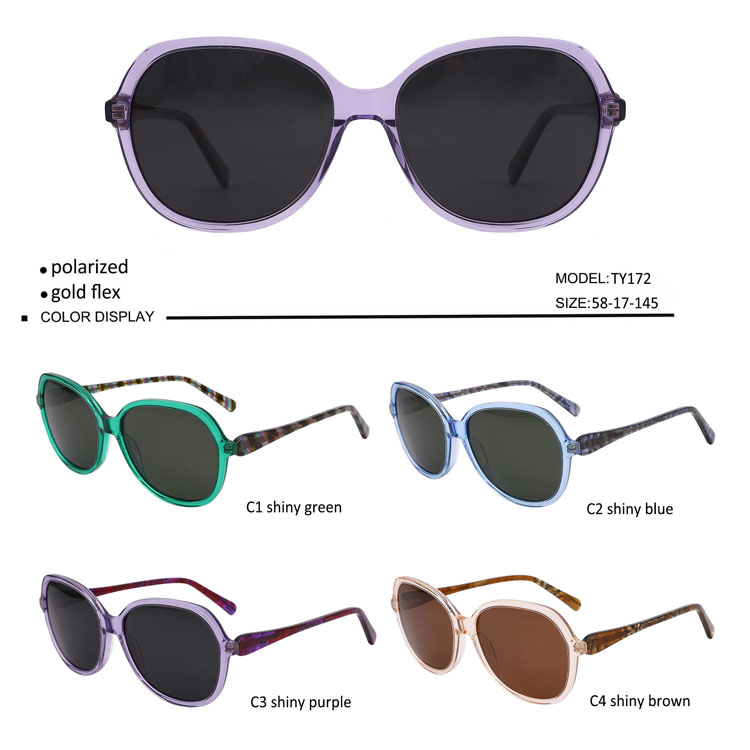 High Quality Handmade Acetate Polarized For Women Trending Square Sunglasses