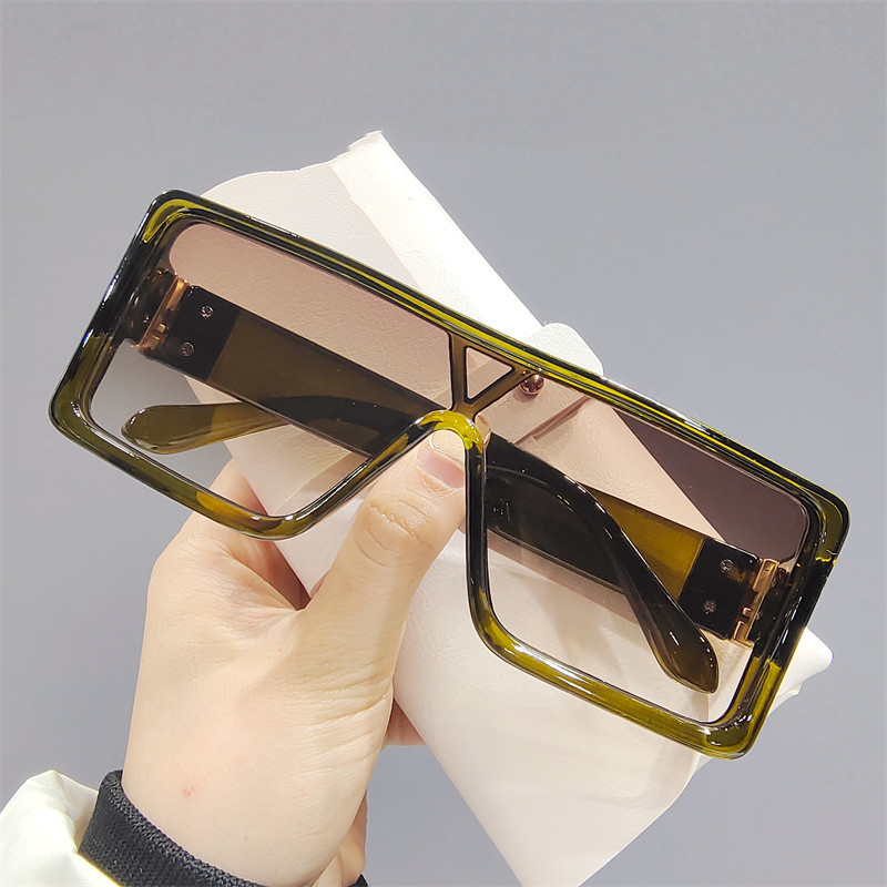 Oversized square women polarized sunglasses