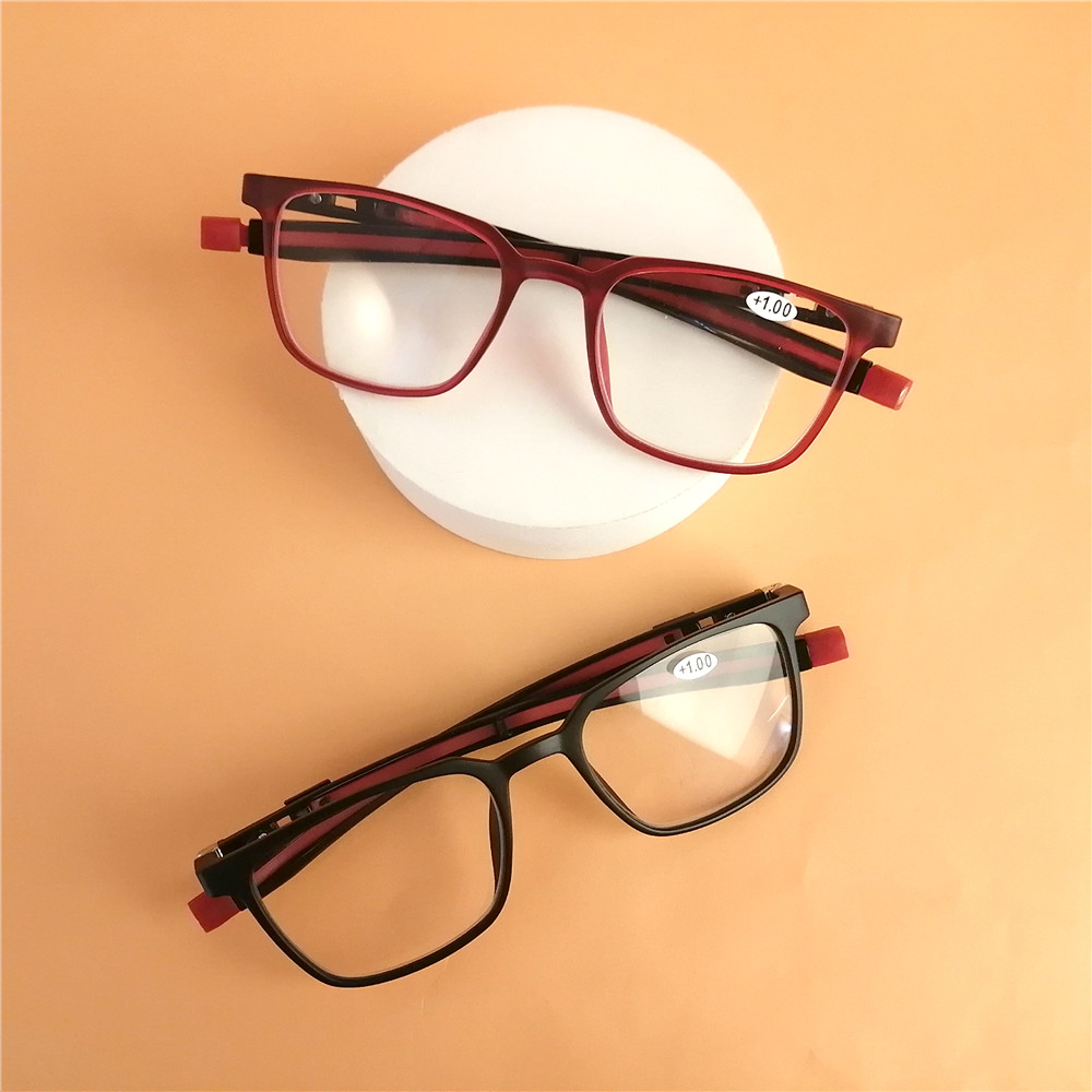 Fashion Magnetic Neck Hanging Readers TR90 Round Frame Reading Glasses With Adjustable Silicone Arms Eyewear Glasses Frames