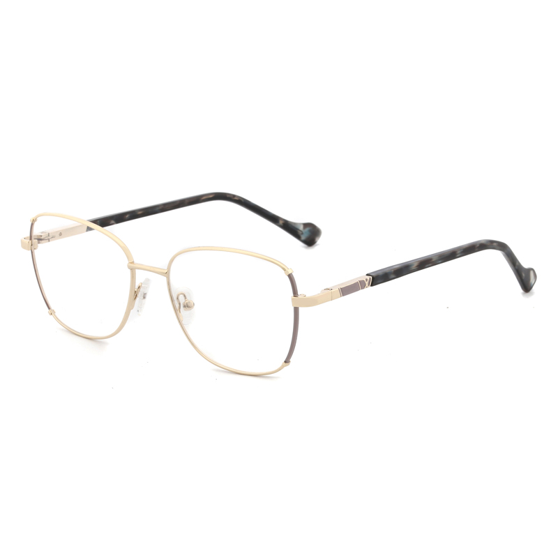 FL1109 New Full Frame Glasses Metal Simple Large Frame Flat Eyeglass