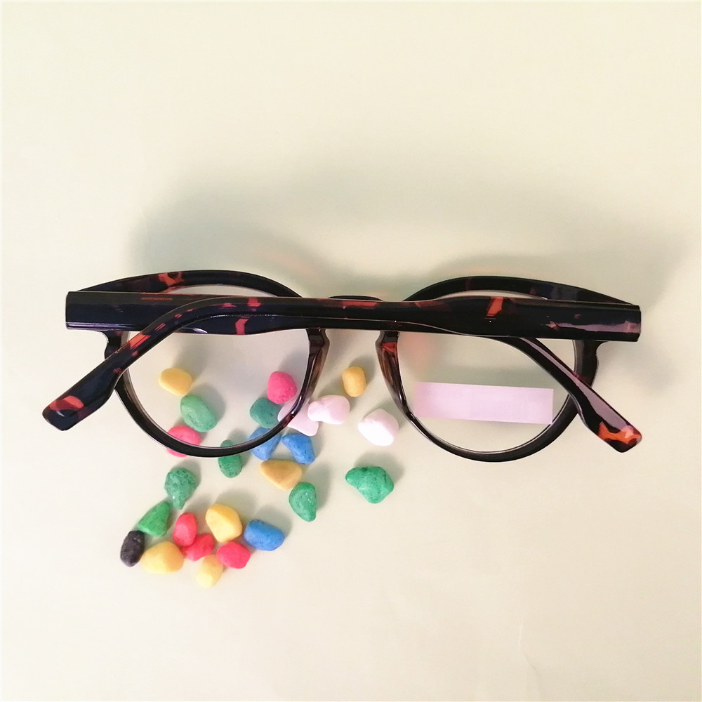 Round retro fashion optical eyeglasses frames unique plastic customized vintage man women glasses frame