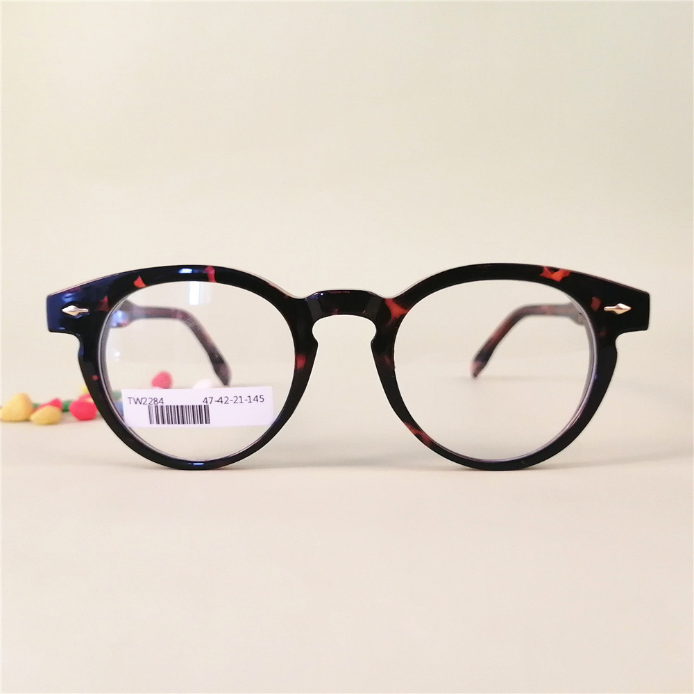 Round retro fashion optical eyeglasses frames unique plastic customized vintage man women glasses frame