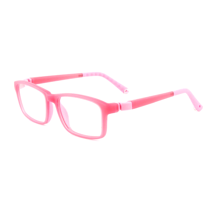 2023 Fashion Silicone Square Glasses for Kids Boy Clear Lens TR90 Blue Pink Girl Optical Glasses