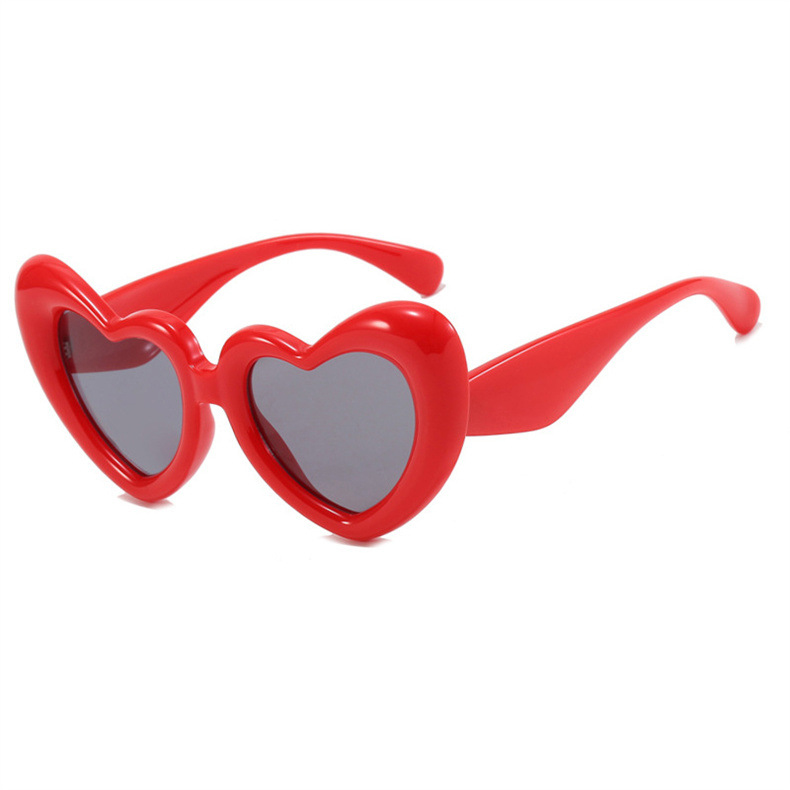 newest fashion heart shape colorful PC sunglasses women men eyewear shade Love sun glasses wholesale custom glasses