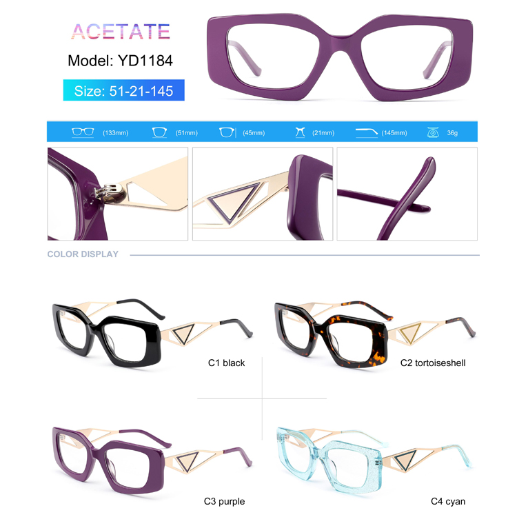  Acetate Frame Custom Men Women OEM&ODM Vintage Acetate Fashion Shades Ladies Optical Glasses 