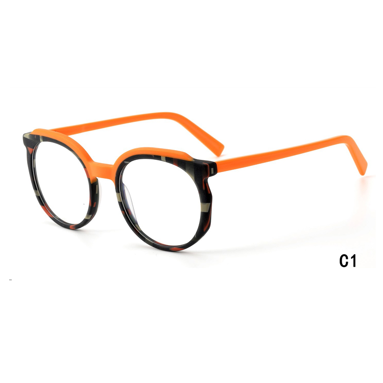 HPTG025 In Stock Fashion Handmade Woman Men Glasses High Quality Colorful Laminate Acetate Frame 