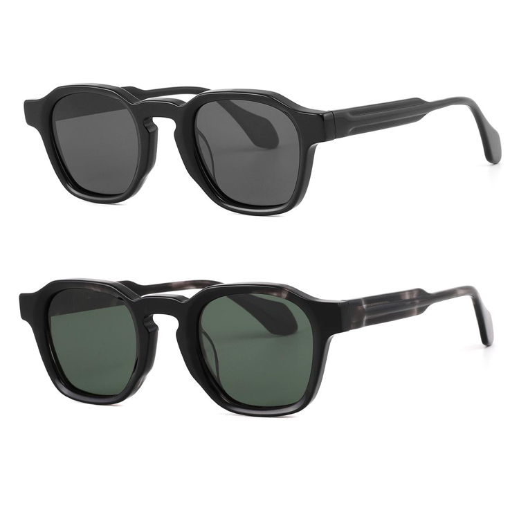 New Arrival Fashion Sun glasses Men Shades Retro Thick Small Frame Polarized Acetate Sunglasses Wholesale