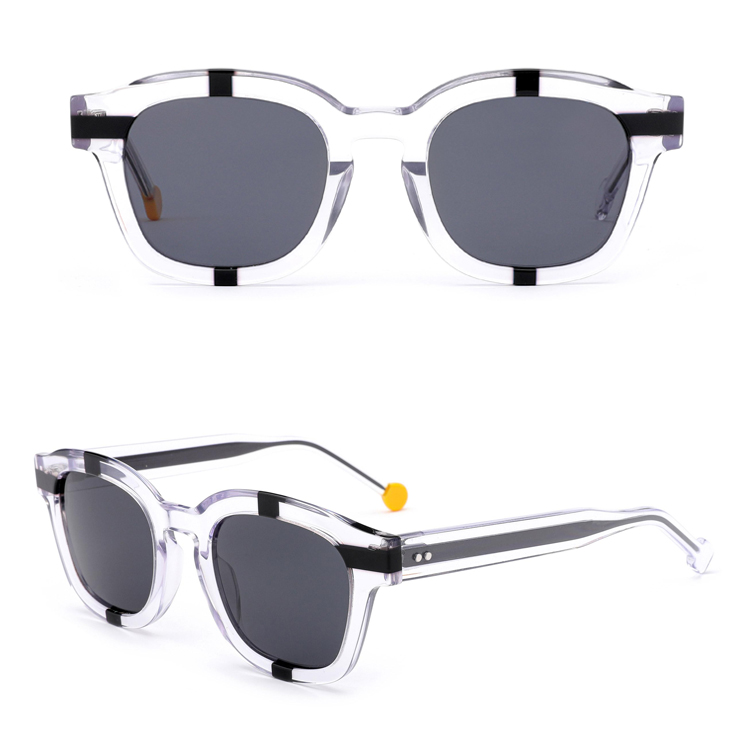 Small Size New Arrival Fashion Colorful Retro Acetate Frame With Polarized Lens Sunglasses 2024